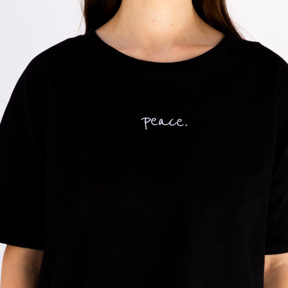 Good-Natured Peace-Frauenshirt schwarz