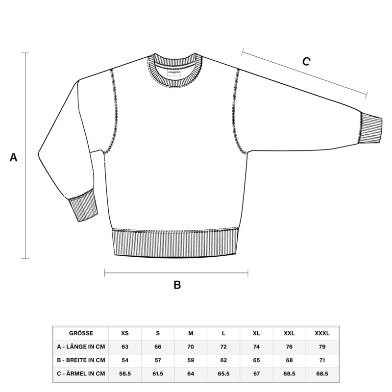 Size-Guide-Good-Natured-Sweatshirt-350GSM