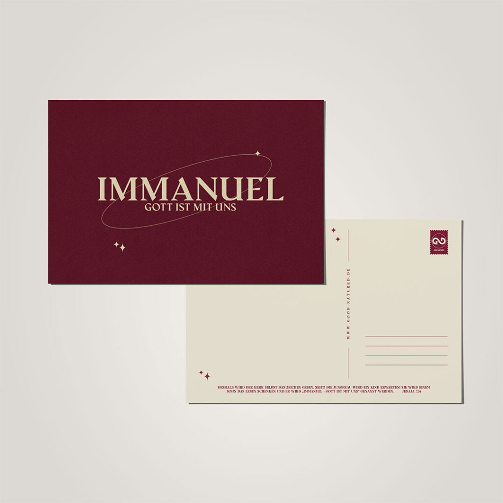 Good-Natured-Weihnachtspostkarte-Immanuel