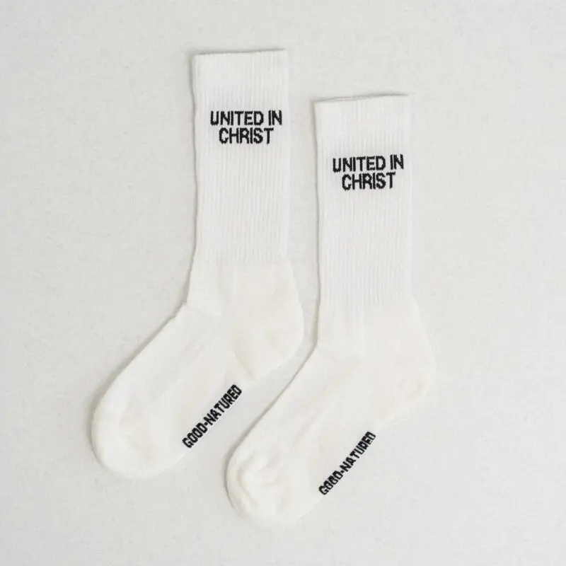 United-in-Christ-Socken-Good-Natured-Fountain-White